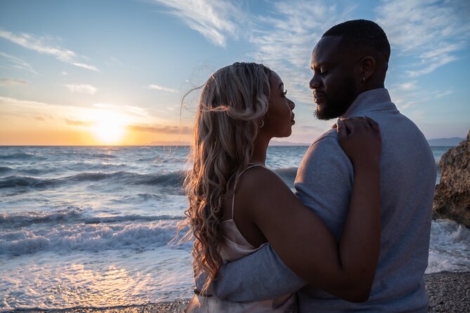 1 Hour Private Photoshoot in Rhodes - Pick Kato Petres Beach for sunset sea romance
