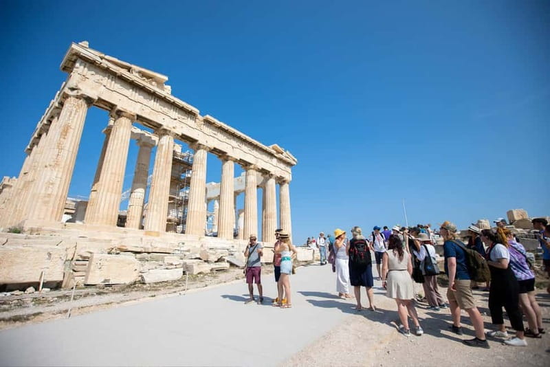 Acropolis, Parthenon & Athens Old City Heritage Walking Tour - Getting your bearings: from Theatre of Dionysus to the Acropolis climb