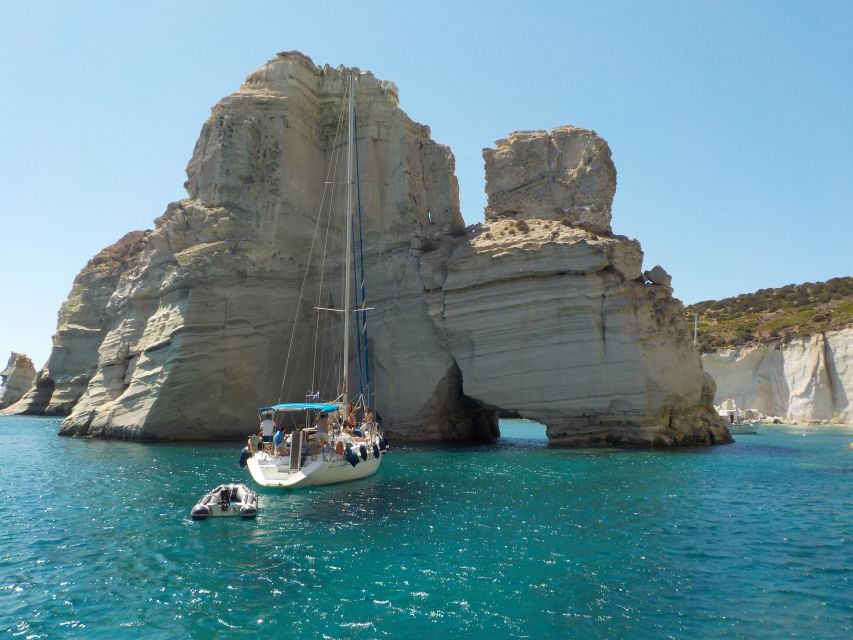 Adamantas: Milos Sightseeing Sailboat Cruise - Agios Dimitrios and the last swim: a quieter finish with big bay views