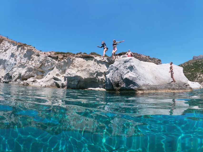 Adamantas: Milos Sightseeing Sailboat Cruise - Food, drinks, and the onboard GoPro plan