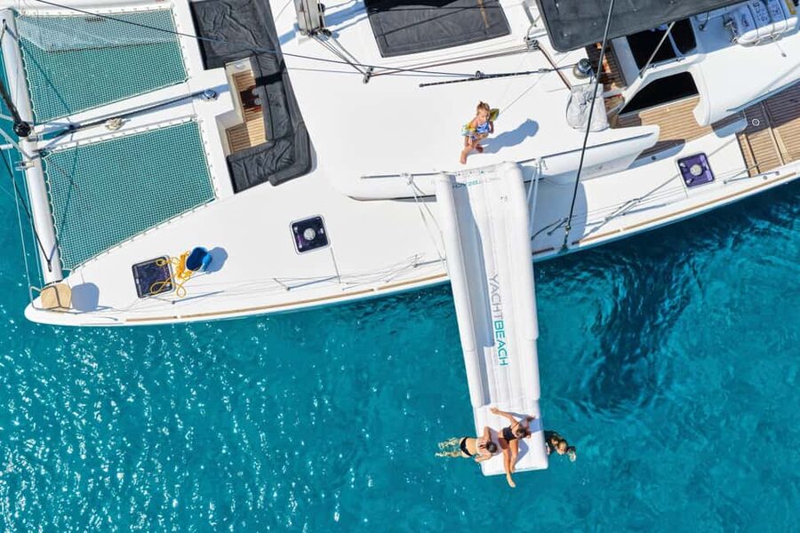 Agios Nikolaos All-inclusive Catamaran Cruise & Water Toys - First Steps in Agios Nikolaos: where the day starts