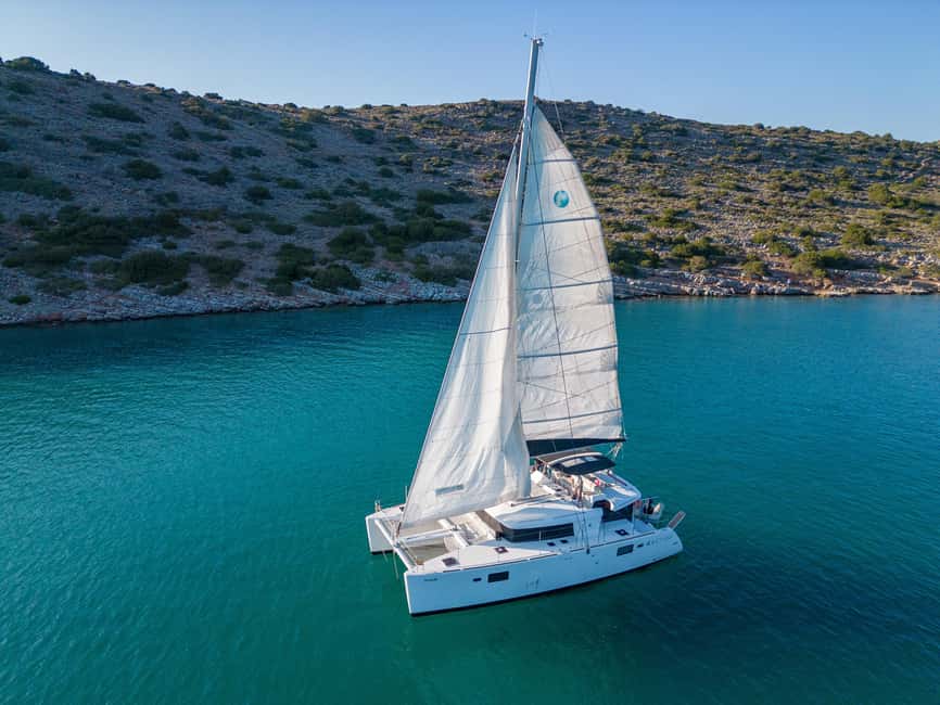 Agios Nikolaos All-inclusive Catamaran Cruise & Water Toys - Lunch on the sea: nutritionist-led Cretan food that feels worth it