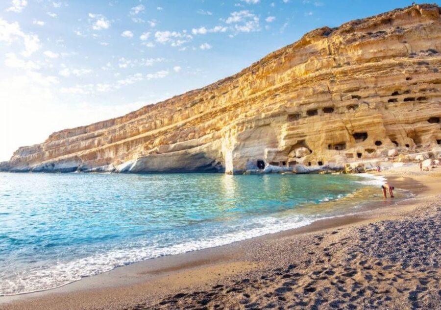 Archaeological and Natural Beauties of South Central Crete - Matala: Ancient Port Roots, Free Time, and a Real Swim