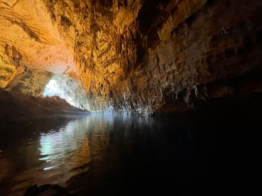 Argostoli: Melissani Lake, Drogarati Cave, and Myrtos Beach - Melissani Lake: boat views, underground path, and the Pan connection