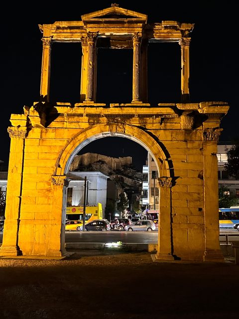 Athens: 2-Hour Highlights Tour by E-Bike After Sunset - The ride break near Irodou Attikou, then Plaka by night