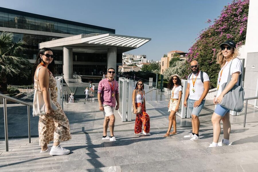 Athens: Acropolis and Acropolis Museum Premium Guided Tour - Starting at Dionyssiou Areopagitou, getting moving fast