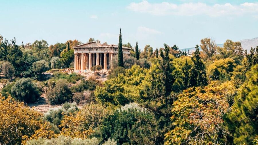 Athens: Acropolis and Mythology Highlights Small Group Tour - Ancient Agora Walk and Temple of Hephaestus: Athens After the Cliff