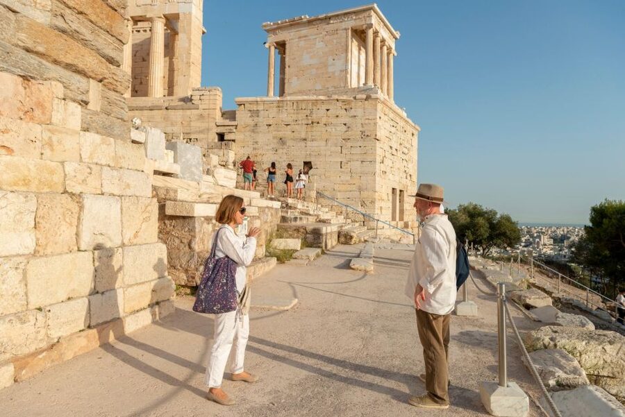 Athens: Acropolis FULLY PRIVATE Tour with Licensed Guide - Propylaea and Temple of Athena Nike: seeing the light and symbolism