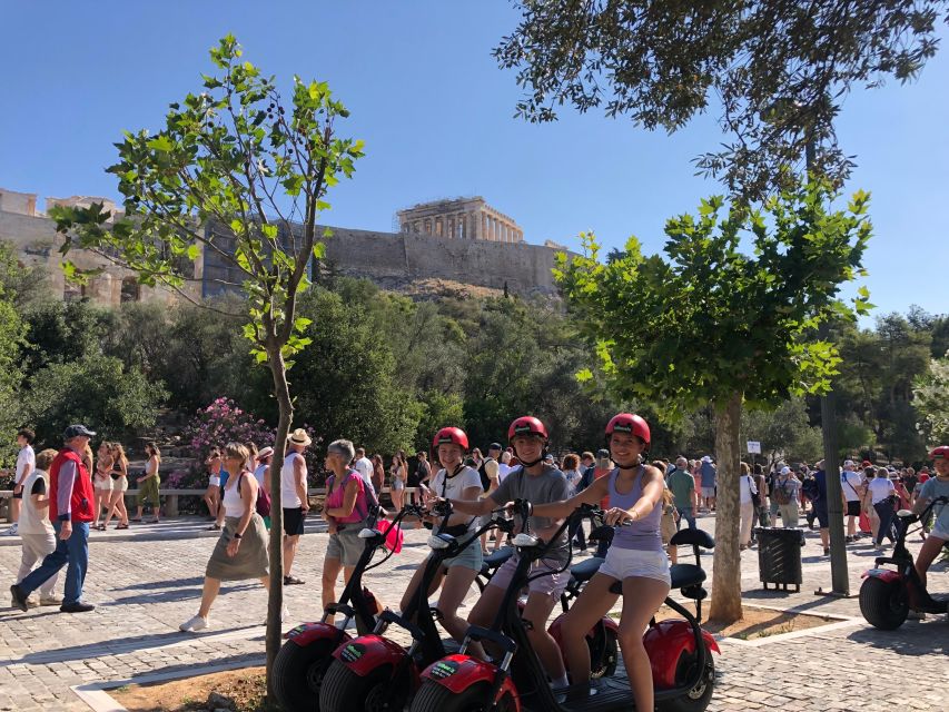 Athens: Award-Winning Acropolis Guided e-Scooter Tour - The Acropolis area: quick pauses at Parthenon, Athena Nike, and Erechtheion