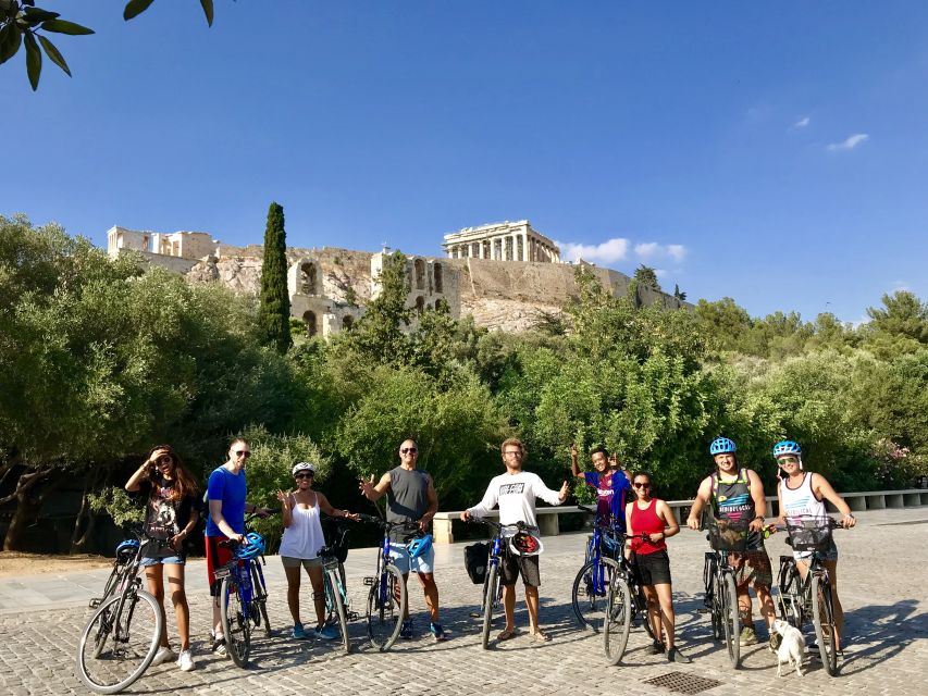 Athens: City Bike tour with Acropolis Visit Option - Finishing at Temple of Olympian Zeus, Hadrian’s Arch, and the Acropolis above