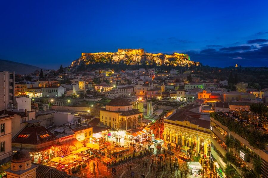 Athens: Evening Food Walking Tour - Monastiraki tasting stop: what you learn from the first bites