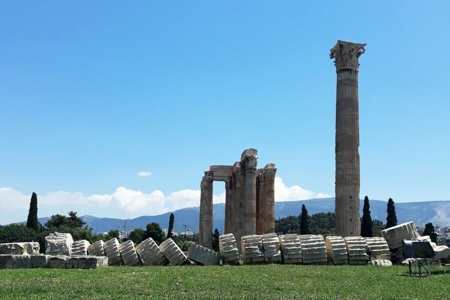 Athens: Temple of Olympian Zeus Ticket and Audio Tour - Ending near the Balaneion bathhouse, where daily life sneaks in