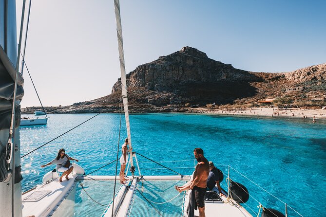 Balos & Gramvousa Luxury Catamaran Sailing Cruise from Kissamos - Beating the crowd wave at both stops