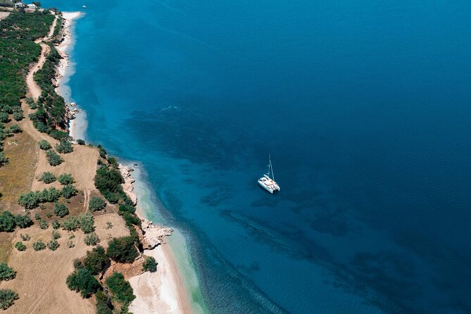 Catamaran Cruise in Nafplio | with Local Treats - The real highlight: anchoring between Romvi and Daskaleio for swims and snorkeling