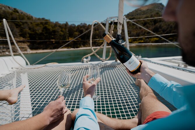 Catamaran Cruise in Nafplio | with Local Treats - Greek snacks and wine on board: what the food is really like