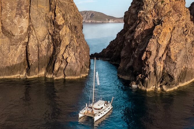 Catamaran Full-Day of Milos and Poliegos With Lunch & BBQ - Getting from Adamas to the water: start time and what to expect on board
