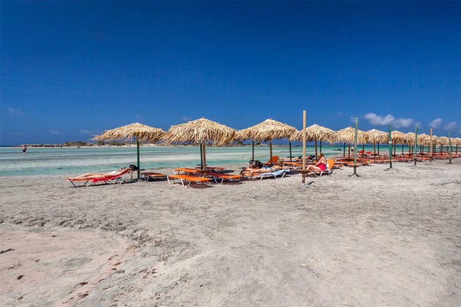 Chania: Elafonisi and Milia Mountain with Loungers and Lunch - Elafonisi beach timing, pink sand, and your reserved loungers