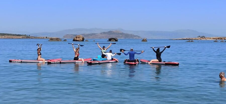 Chania: Morning or Sunset Stand-up Paddleboard Pilates - Where SUP Pilates Starts in Chania (Nea Chora Beach, Akti Papanikoli Area)