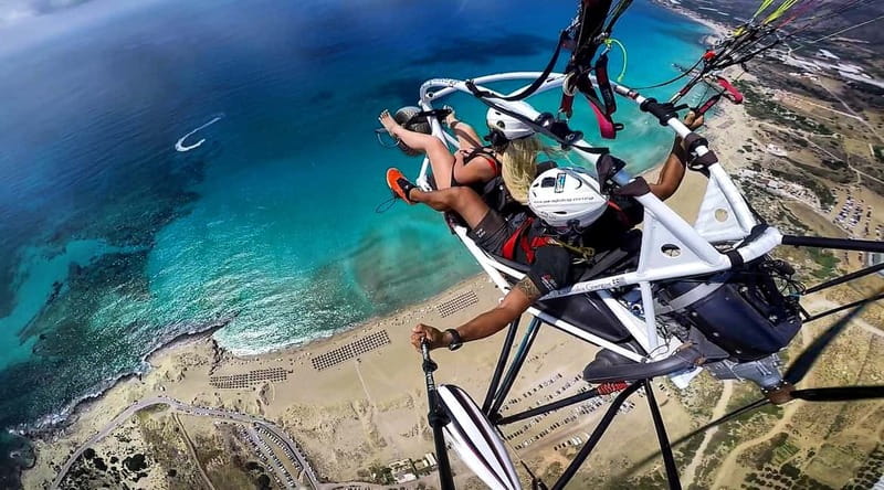 Chania: Paratriking Experience with a Professional Pilot - The Views You Can Actually Plan For (Lake Kourna, White Mountains, and More)