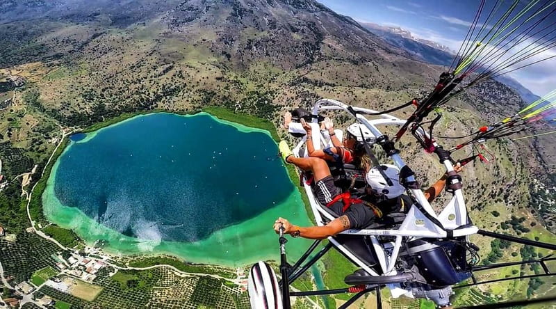 Chania: Paratriking Experience with a Professional Pilot - Entering the Setup: Meeting Point, Gear, and the First Few Minutes