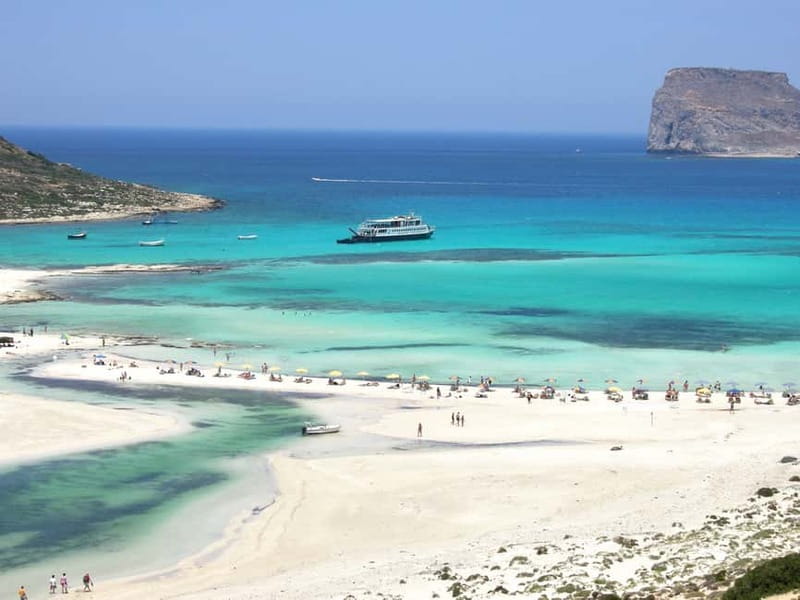 Chania/Rethymno: Balos & Gramvousa With Pickup & Boat Ticket - The boat cruise from Kissamos: open deck views and a bar-restaurant