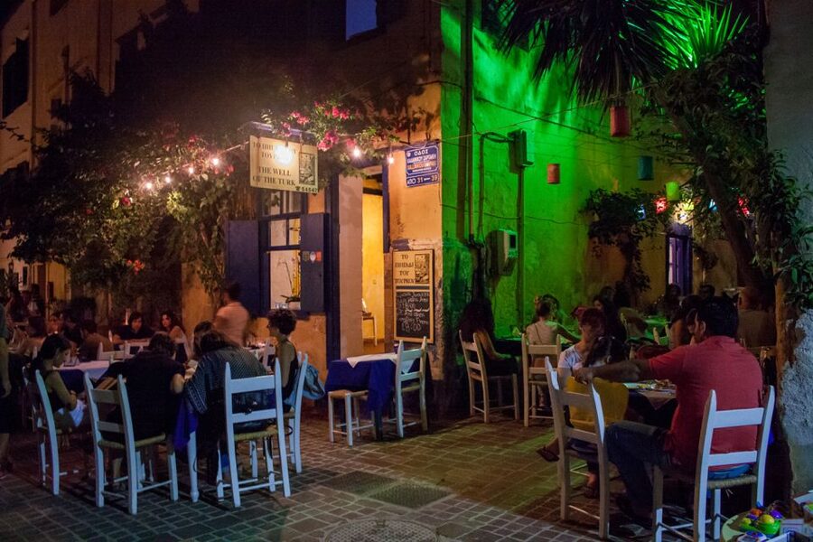Chania: Wine, Food, and Sunset Tour with 3-Course Dinner - The secret garden dinner: sommelier wine tasting plus organic 3 courses
