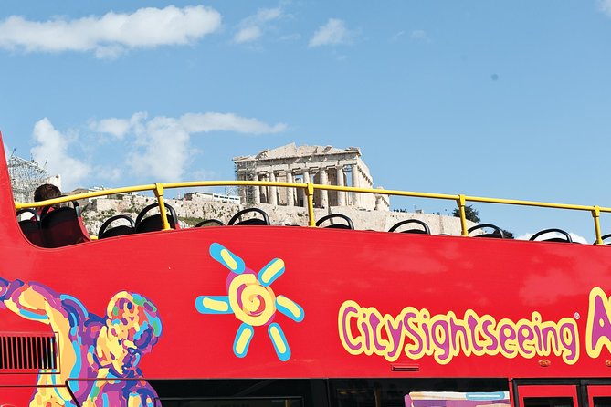 City Sightseeing Athens, Piraeus & Beach Riviera Hop-On Hop-Off Bus Tours - On-board audio and open-top views: great when it’s working