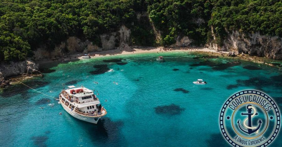 Corfu: Day Cruise to the Blue Lagoon with Visit to Syvota - Timing and route: Corfu departure, Lefkimmi departure, and when you are back