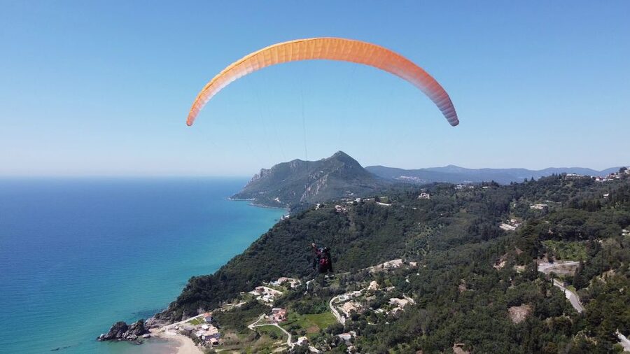 Corfu: Paragliding Tandem Flight Above Pelekas Town - The run-up and first lift off: what 20 minutes feels like in the air