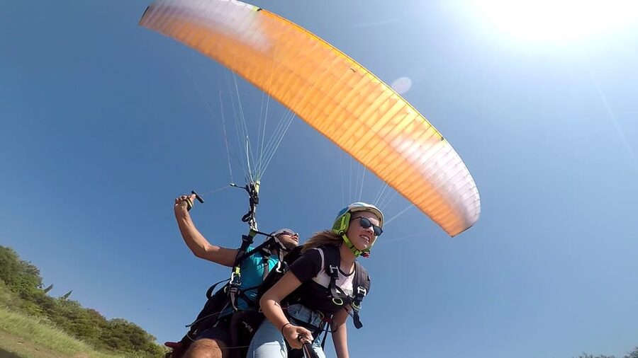 Corfu: Paragliding Tandem Flight Above Pelekas Town - When wind decides the plan: paragliding vs paratrike flying