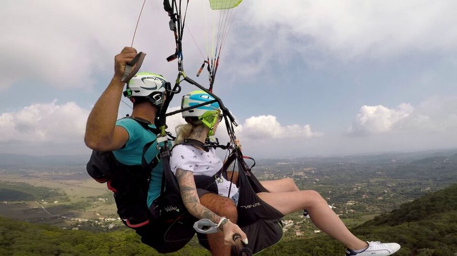 Corfu: Paragliding Tandem Flight Above Pelekas Town - Giannades meeting point and the briefing you actually appreciate