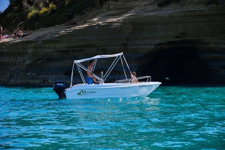 Corfu: Premium Boat Rental without Skipper - Sidari Watersports check-in: parking, paperwork, and getting on the water