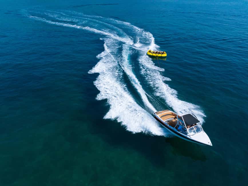 Corfu: Watersports - Inflatable Rides near Corfu Town - Safety You Actually Want: Life Jackets and Elbow Protection