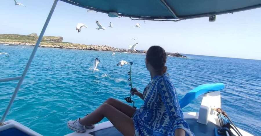 Crete: Fishing & Swimming Boat Cruise with Lunch & Drinks - Lunch On Board: Fresh Fish, Greek Salad, and Included Drinks