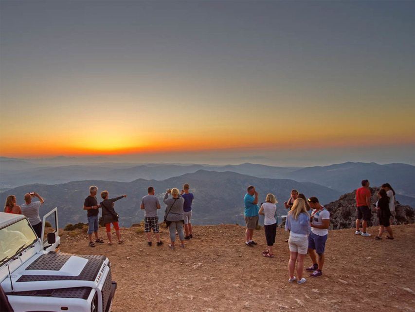 Crete: Land Rover Safari with Sunset Viewing, Dinner, & Wine - Herb picking, village stops, and local tastings before you look up