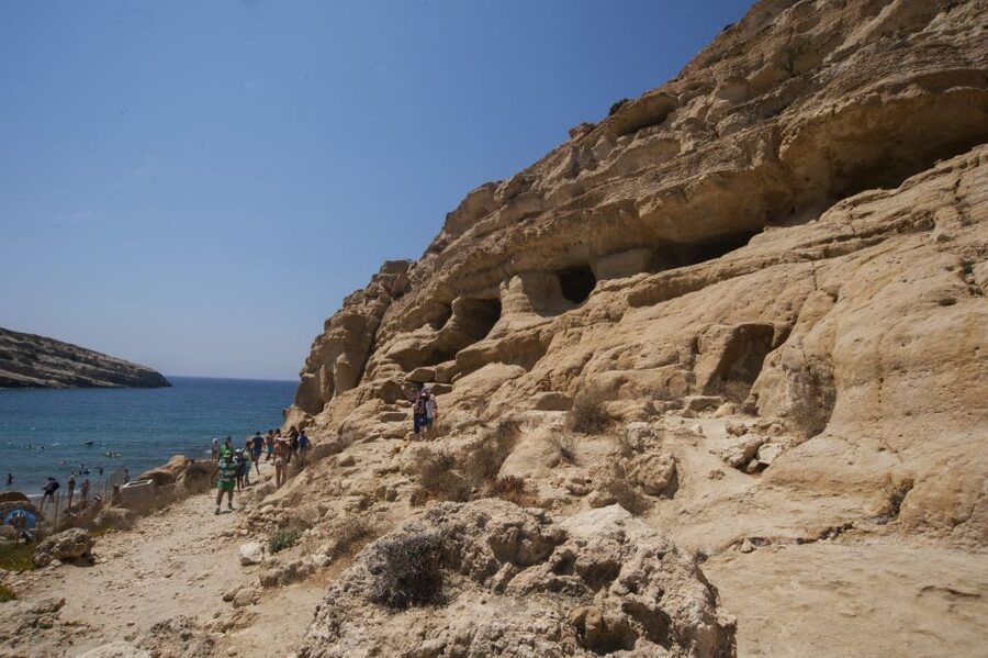 Crete: Matala Beach and Hippie caves, Red beach - Getting to Matala from Crete’s north coast without fuss