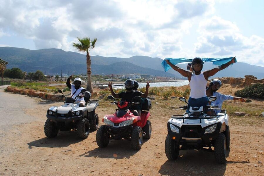 Crete: Off-Road Quad Safari Evening Tour with Hotel Transfer - Potamos Beach and the Port Views: Quick Stops, Big Sense of Place