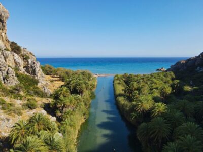 Preveli Tropical Beach and Palm Forest