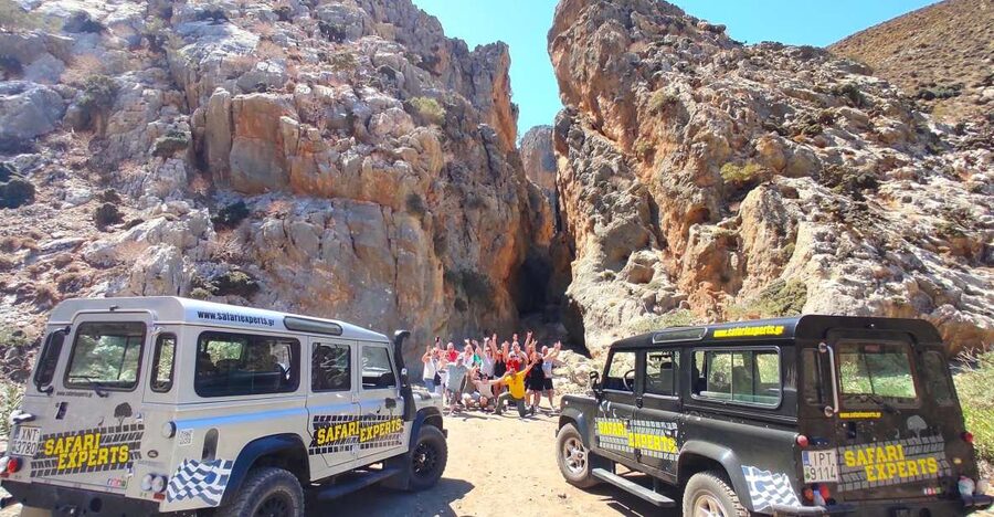 Crete: Trypiti Beach Off-Road South Tour w/ Lunch & Wine - Trypiti Beach Swim Time in Clear Water