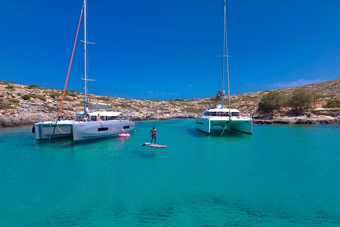 Dia Island Catamaran – Premium Lunch, Open Bar, Small Group - A brand-new DanEri catamaran, comfort that actually matters