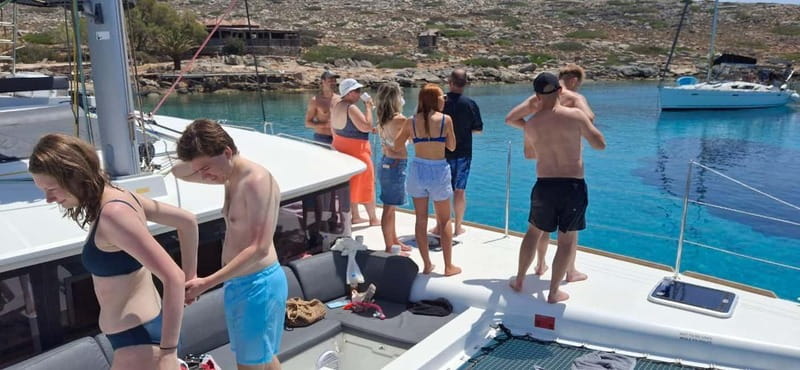 Dia Island Catamaran – Premium Lunch, Open Bar, Small Group - Dia Island time: snorkel, SUP, fishing, and the pink flamingo moment
