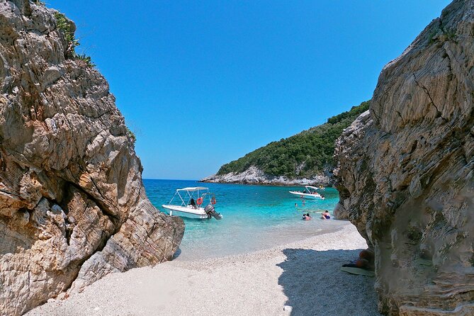East Pelion Mini Boat Tour - Milopotamos white-pebble beach and crystal water