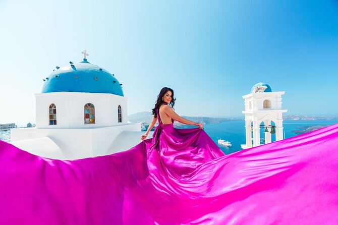Exclusive Santorini Flying Dress Photoshoot with Pickup - The photo package: unedited files, edited sets, and retouching for your favorites