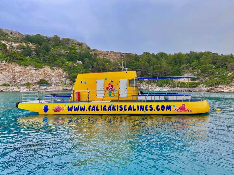 Faliraki: Boat Trip to Anthony Quinn & The Caves with Drinks - The underwater glass cabin: the main attraction if you want sea life without stress
