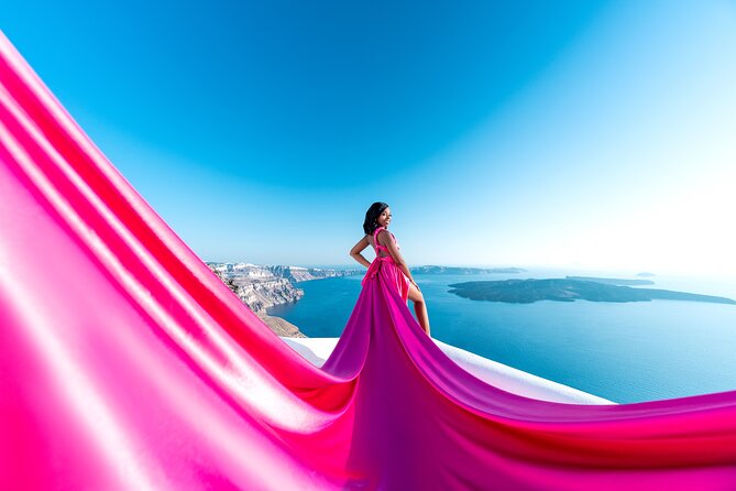 Flying Dress Photoshoot in Santorini by Flying Dress Photo © - Meeting in Imerovigli and Why the “Near Public Transit” Detail Matters