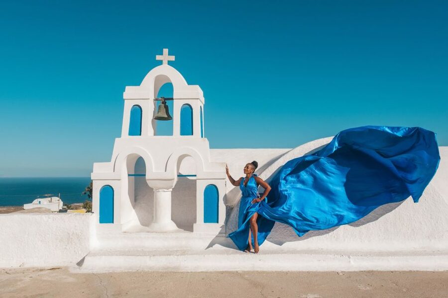 Flying Dress Santorini Photoshoot - Price and value: when $182 is a win, and when it adds up