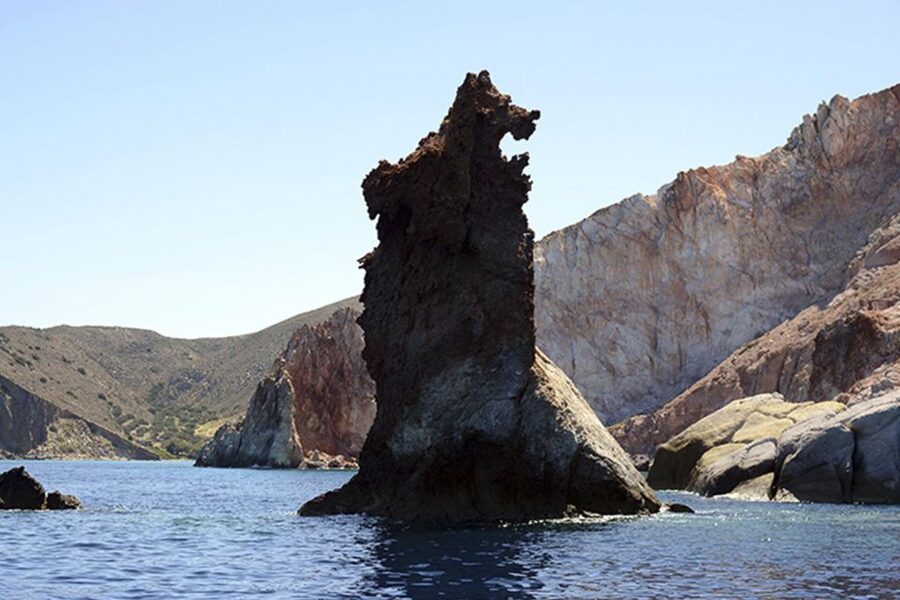 From Adamas: Milos and Poliegos Catamaran Cruise with Lunch - The west side of Milos: photo stops that turn into real swimming time