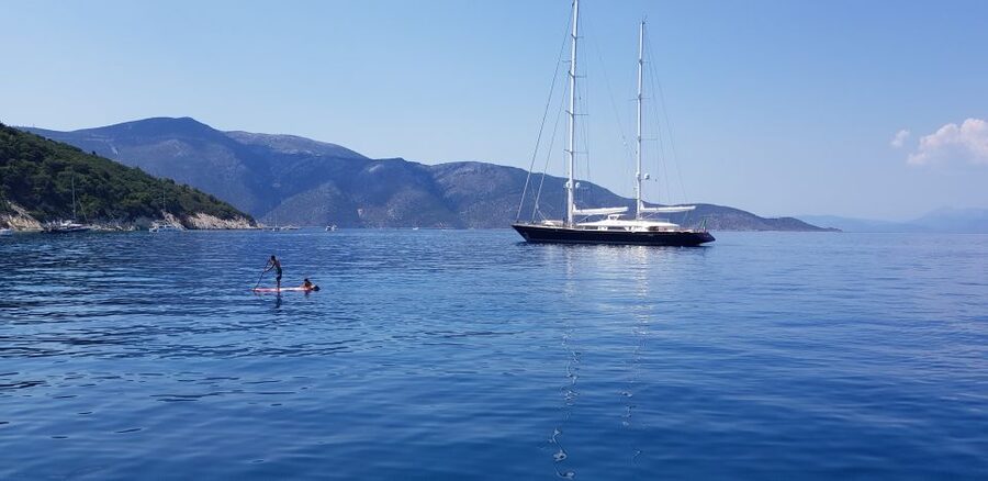 From Agia Efimia: Day Cruise to Ithaki Island with Lunch - Gidaki Beach snorkel and paddleboard time in crystal-blue water