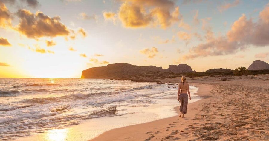 From Chania: Falassarna Sunset Escape! Free Sunbeds ! - Your Falassarna beach time: sunbeds, swimming, and water-sports energy