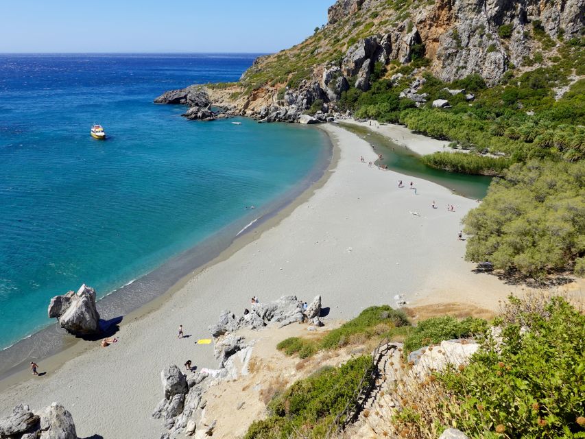 From Chania: Preveli Palm Beach Day Tour - Preveli beach: natural shoreline, river pools, and swimming without the crowds setup